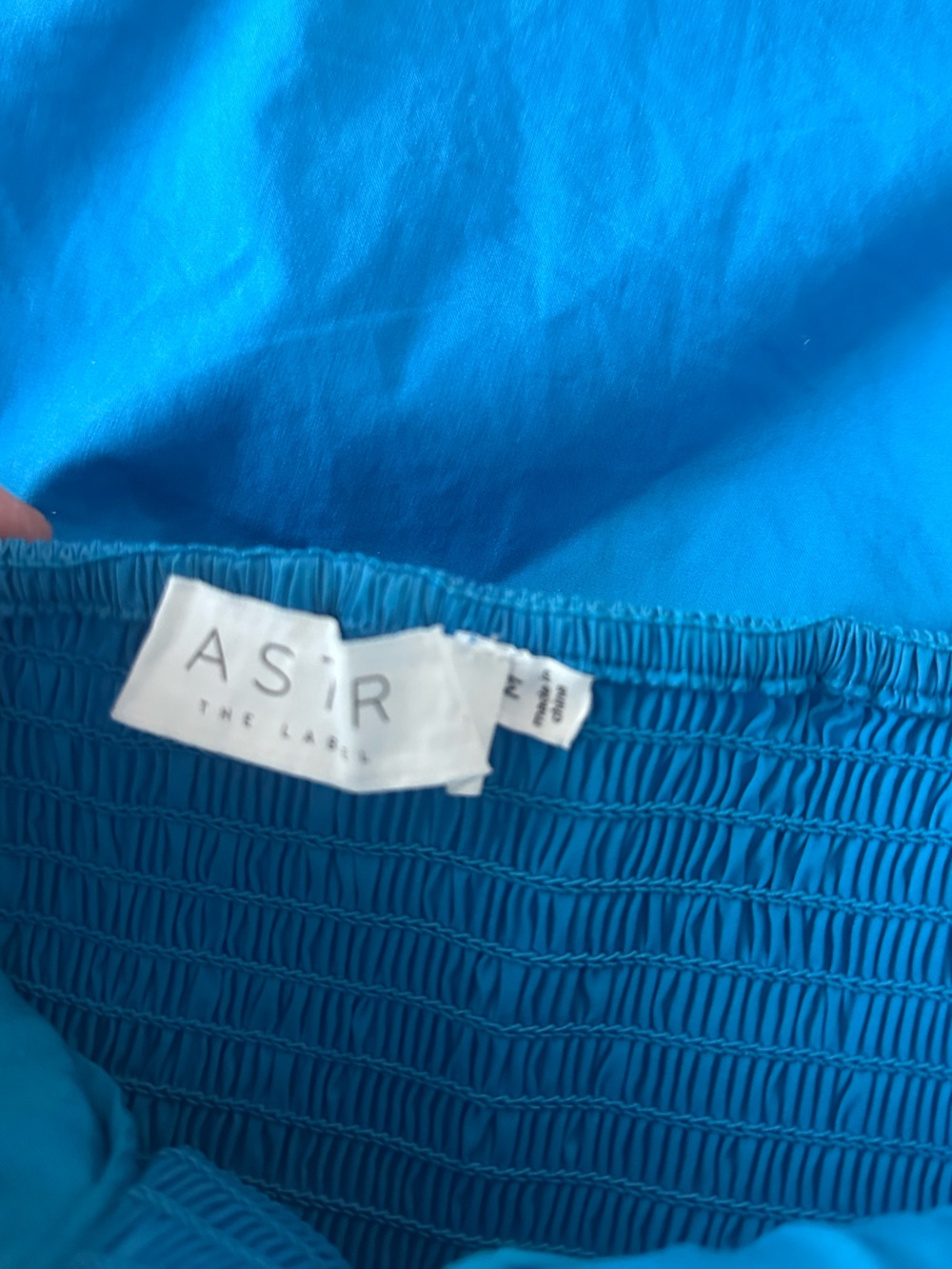 Astr Bright Blue Smocked Midi Dress with Side Slit New worn once for photos - Picture 7 of 7